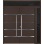 Nova Inox S3 Brown Modern Exterior Double Door