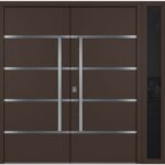 Nova Inox S3 Brown Modern Exterior Double Door