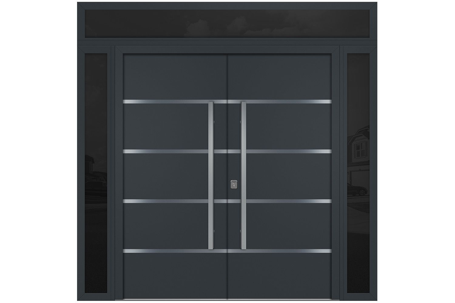 Nova Inox S3 Gray Modern Exterior Double Door