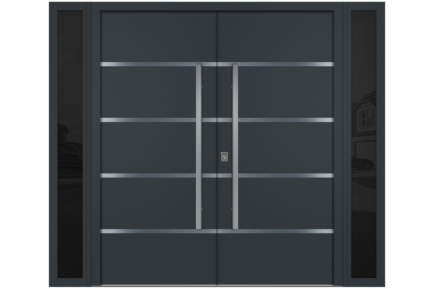 Nova Inox S3 Gray Modern Exterior Double Door