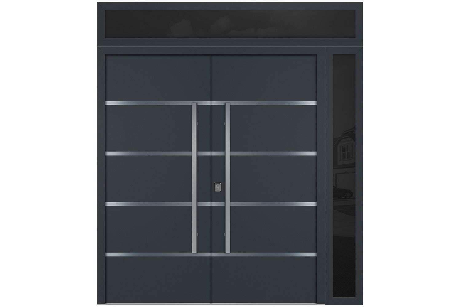 Nova Inox S3 Gray Modern Exterior Double Door