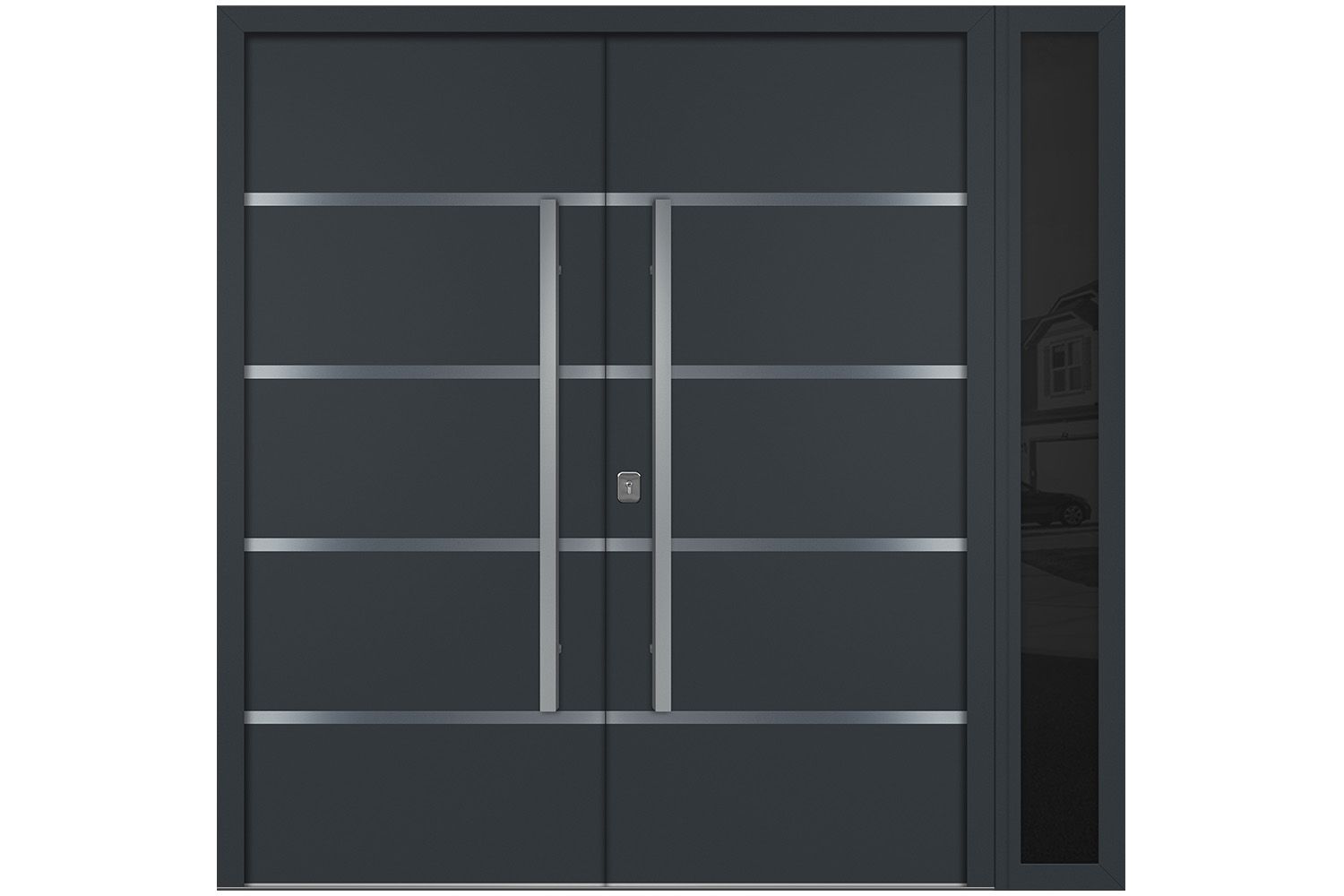 Nova Inox S3 Gray Modern Exterior Double Door