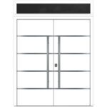 Nova Inox S3 White Modern Exterior Double Door