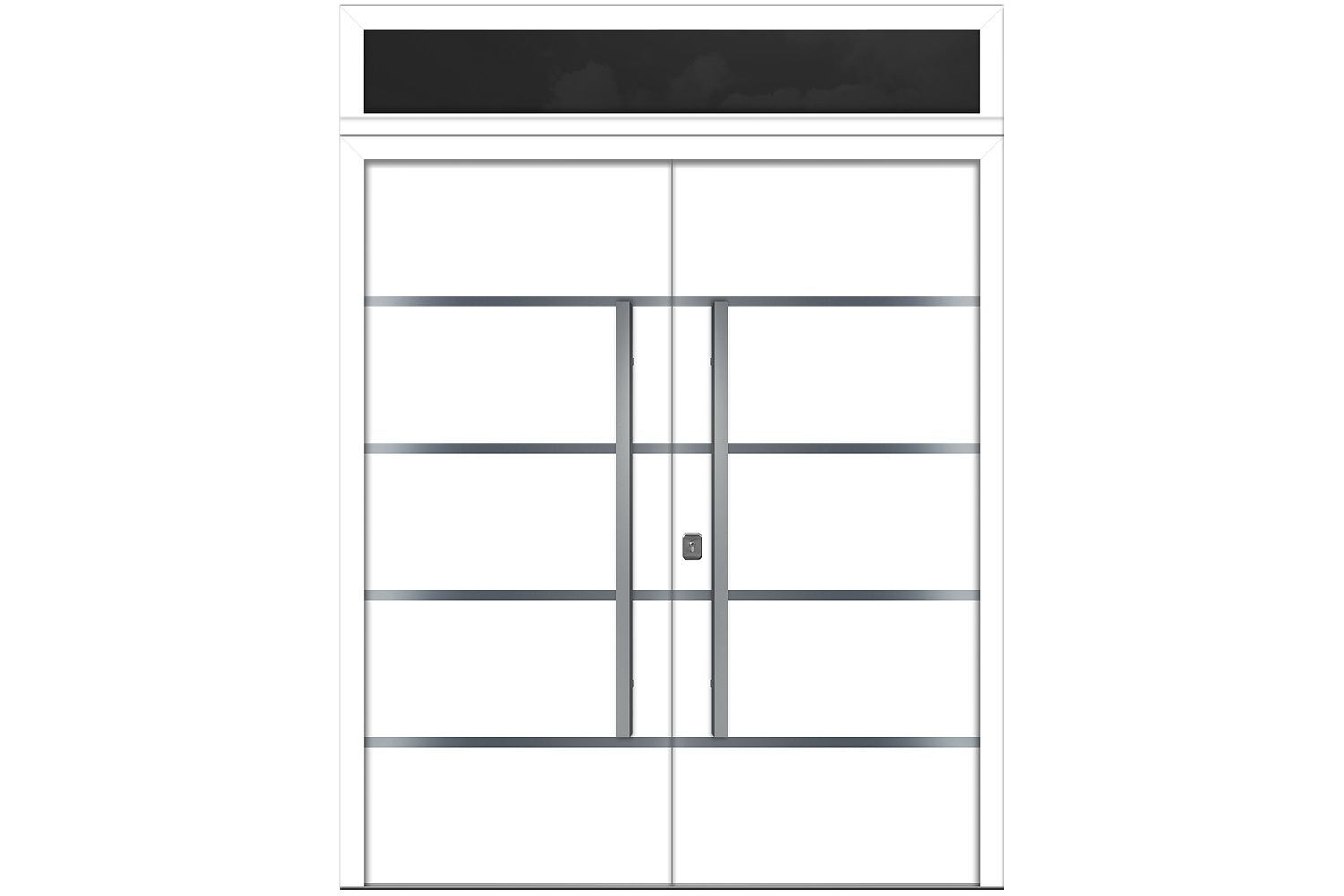 Nova Inox S3 White Modern Exterior Double Door