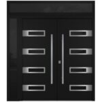 Nova Inox S4 Black Modern Exterior Double Door