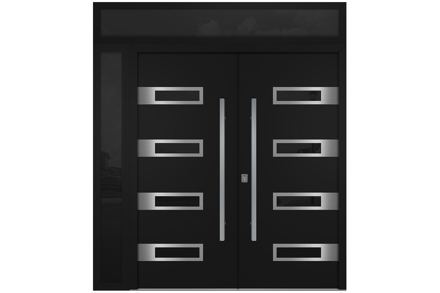 Nova Inox S4 Black Modern Exterior Double Door