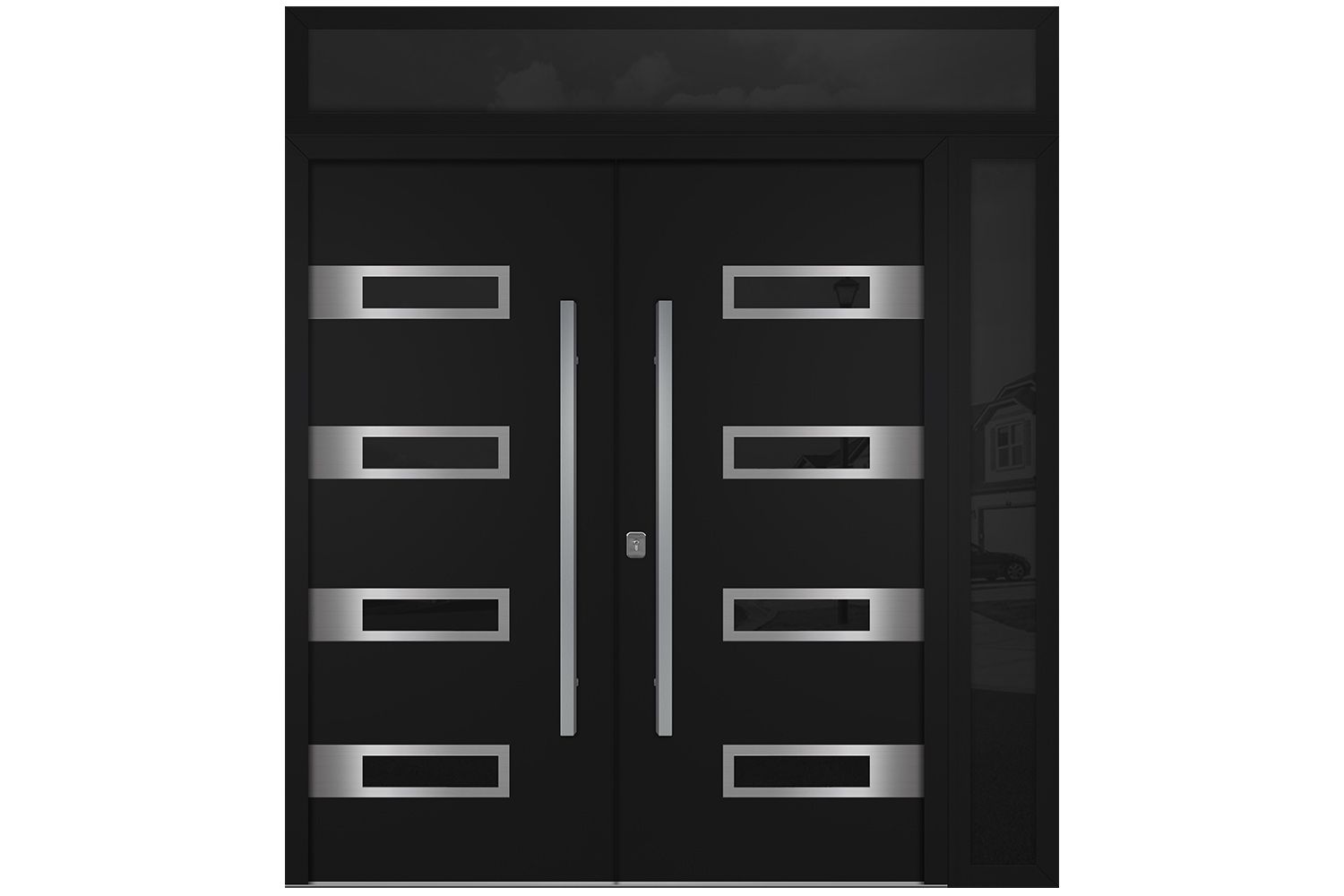 Nova Inox S4 Black Modern Exterior Double Door