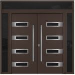 Nova Inox S4 Brown Modern Exterior Double Door