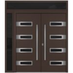 Nova Inox S4 Brown Modern Exterior Double Door