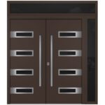 Nova Inox S4 Brown Modern Exterior Double Door