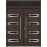 Nova Inox S4 Brown Modern Exterior Double Door