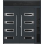 Nova Inox S4 Gray Modern Exterior Double Door