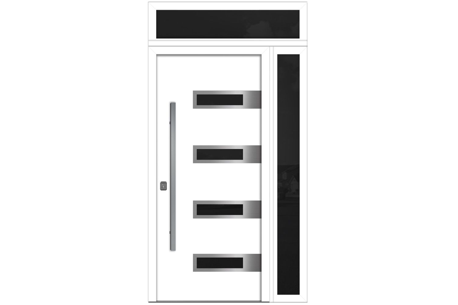 Nova Inox S4 White Modern Exterior Door