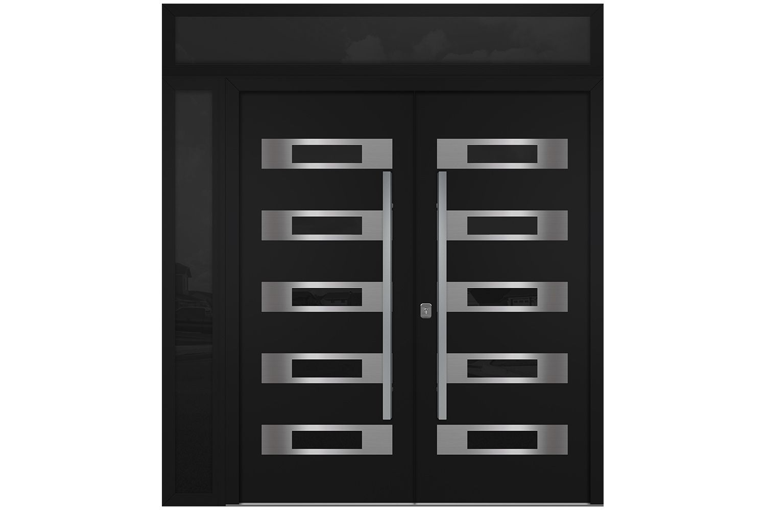 Nova Inox S5 Black Modern Exterior Double Door