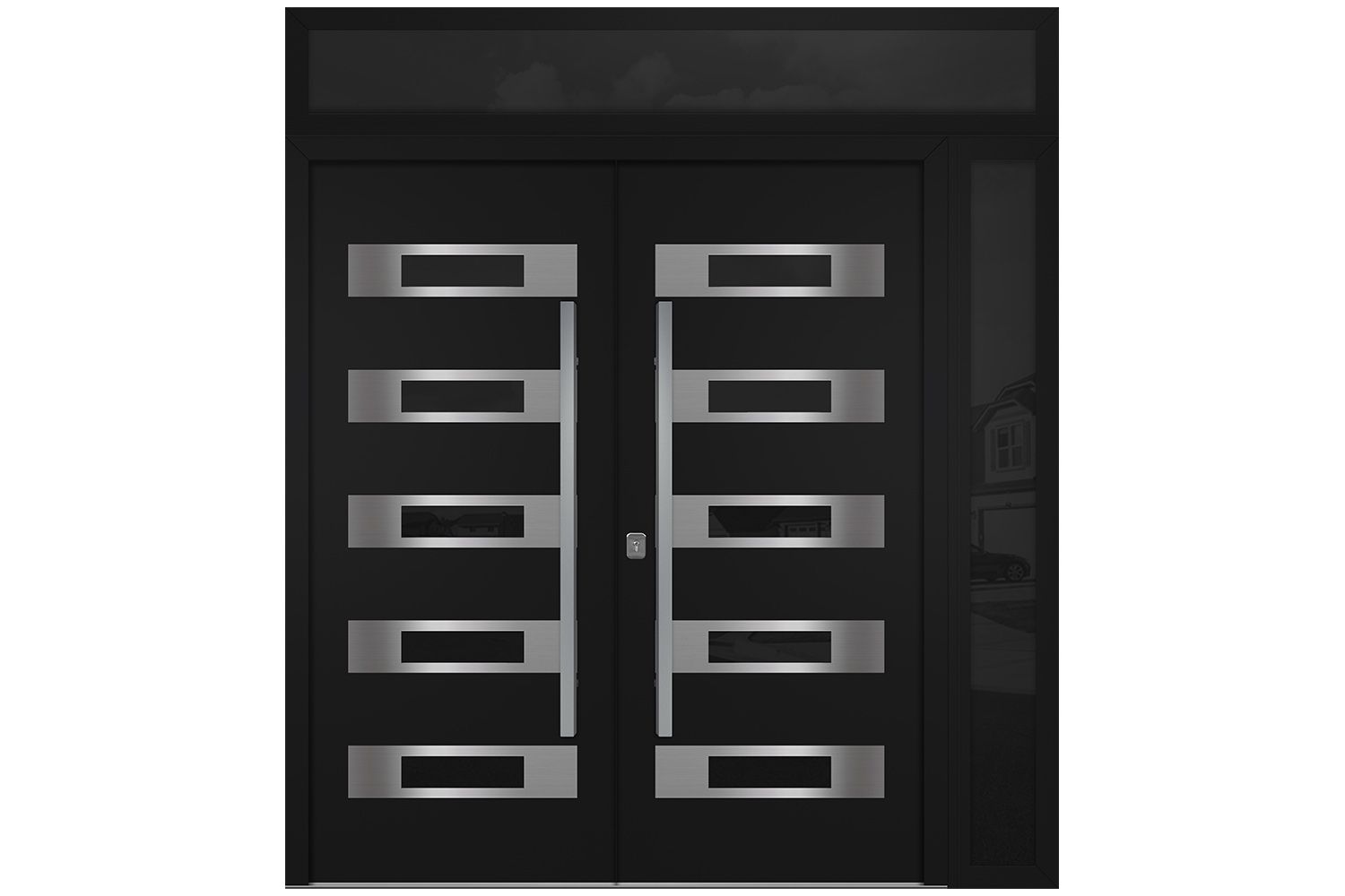 Nova Inox S5 Black Modern Exterior Double Door