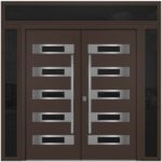 Nova Inox S5 Brown Modern Exterior Double Door