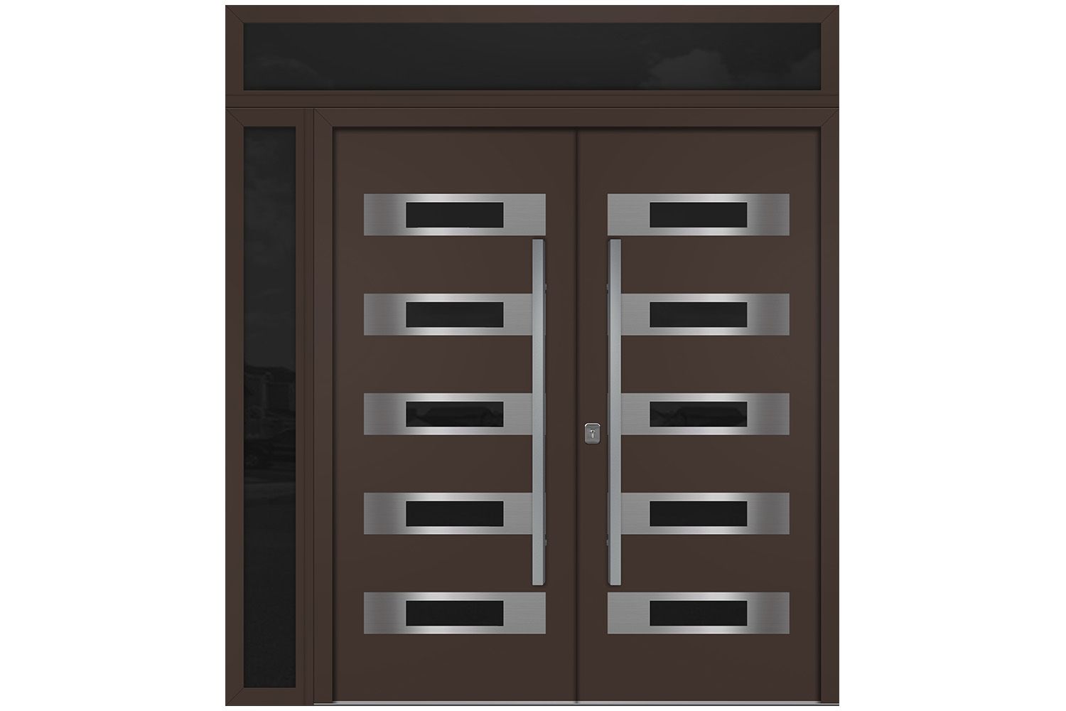 Nova Inox S5 Brown Modern Exterior Double Door