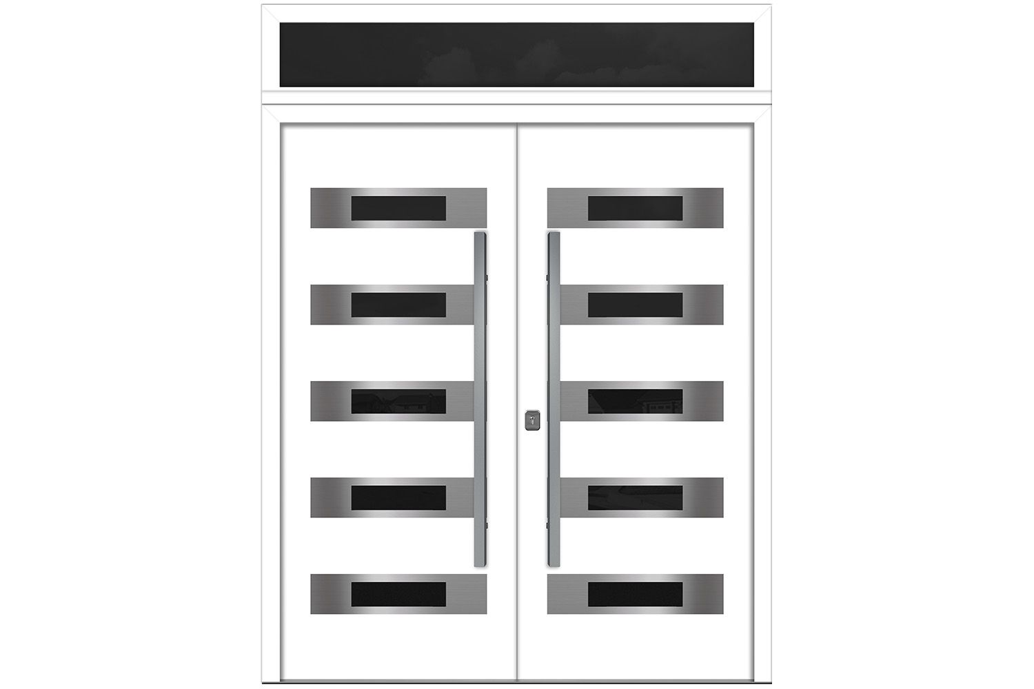 Nova Inox S5 White Modern Exterior Double Door