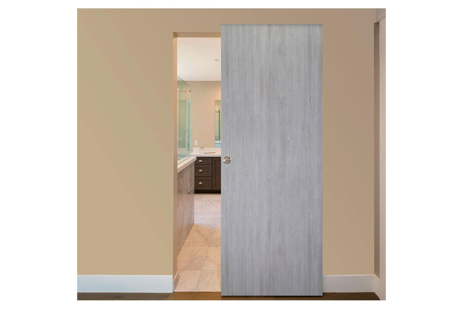 Nova Italia Flush 01 Light Grey Laminate Interior Door