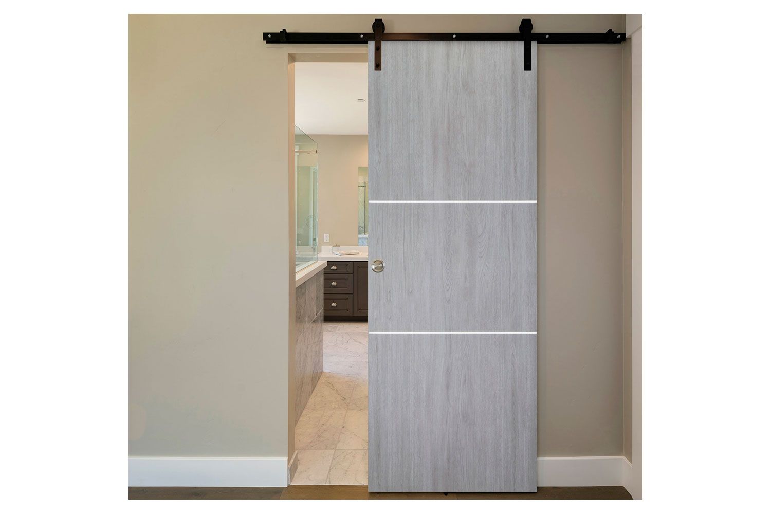 Nova Italia Flush 06 Light Grey Laminate Interior Door