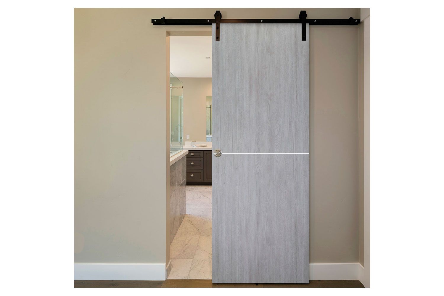 Nova Italia Flush 07 Light Grey Laminate Interior Door