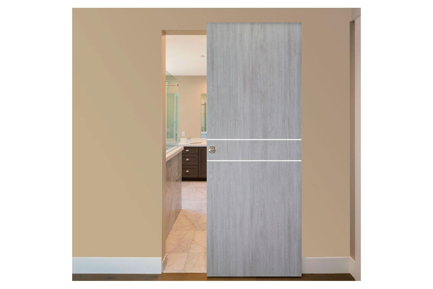 Nova Italia Flush 08 Light Grey Laminate Interior Door