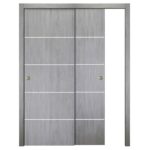 Nova Italia Flush 10 Light Grey Laminate Interior Door