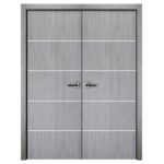 Nova Italia Flush 10 Light Grey Laminate Interior Door