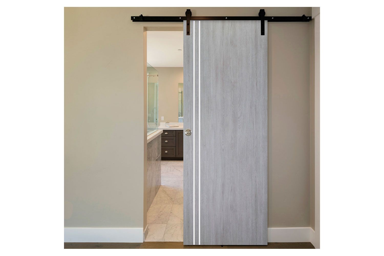 Nova Italia Flush 02 Light Grey Laminate Interior Door