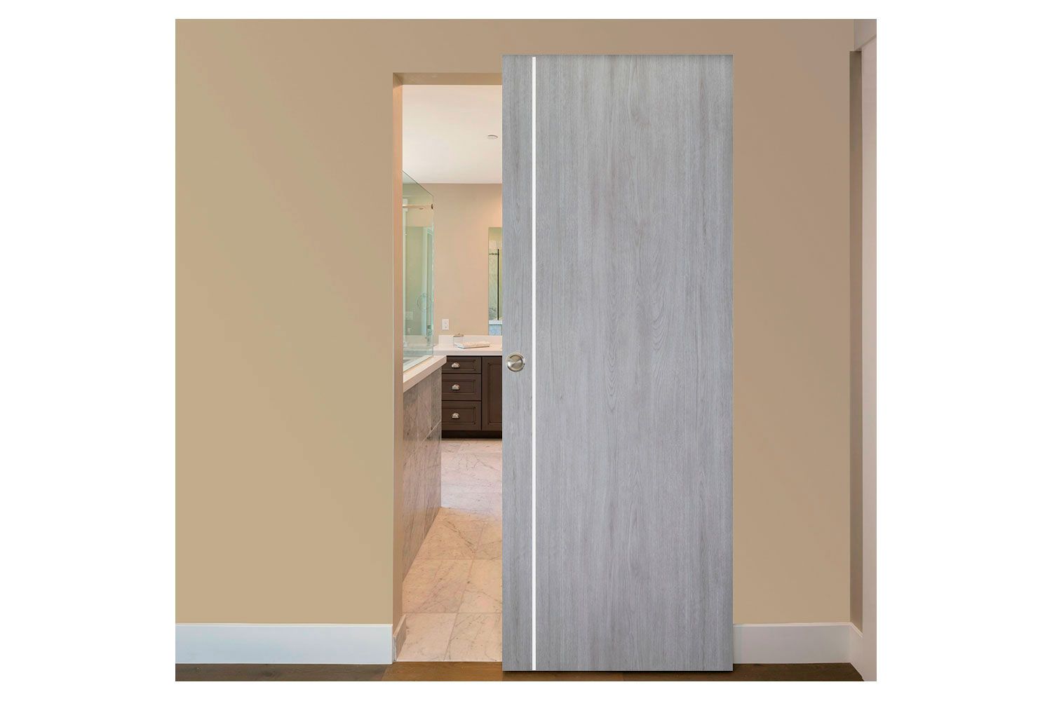 Nova Italia Flush 03 Light Grey Laminate Interior Door