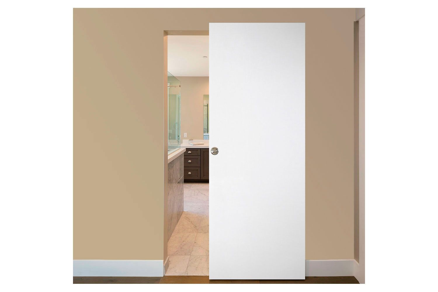 Nova Italia Flush 01 Alaskan White Laminate Interior Door