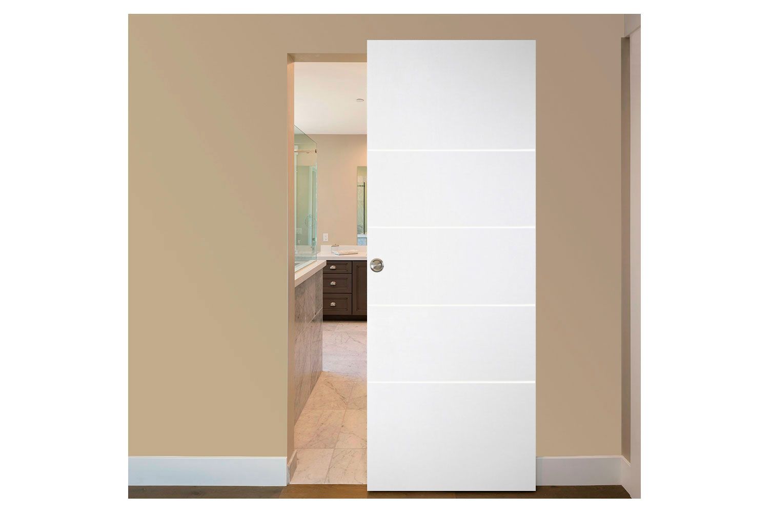 Nova Italia Flush 10 Alaskan White Laminate Interior Door