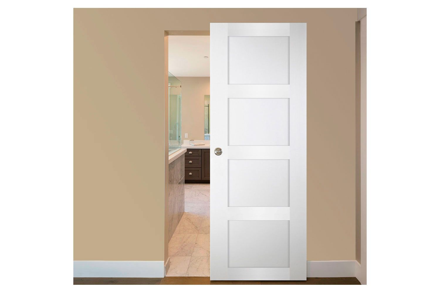 Nova Italia Stile 4 Lite Alaskan White Laminate Interior Door