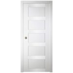 Nova Italia Stile 5 Lite Alaskan White Laminate Interior Door