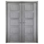 Nova Italia Stile 5 Lite Light Grey Laminate Interior Door