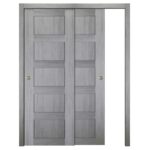 Nova Italia Stile 5 Lite Light Grey Laminate Interior Door