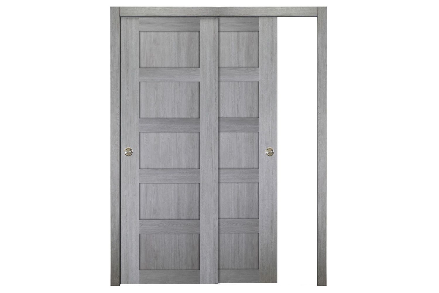 Nova Italia Stile 5 Lite Light Grey Laminate Interior Door