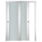 Nova Italia Vetro 01 Alaskan White Laminate Interior Door