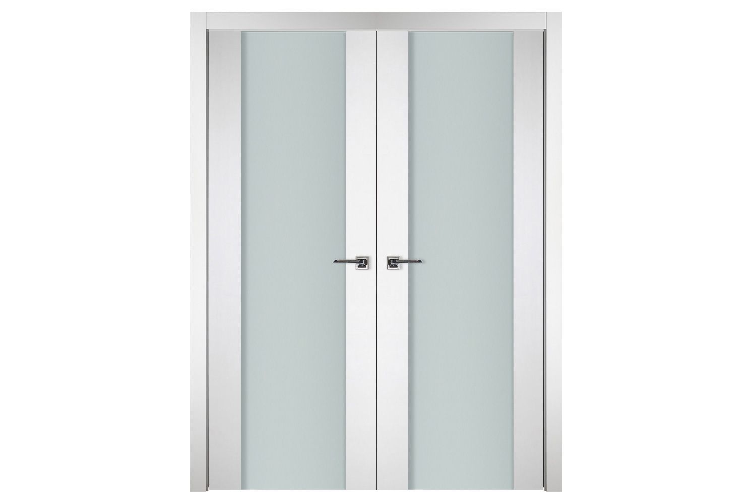 Nova Italia Vetro 01 Alaskan White Laminate Interior Door