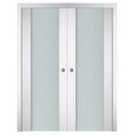 Nova Italia Vetro 01 Alaskan White Laminate Interior Door