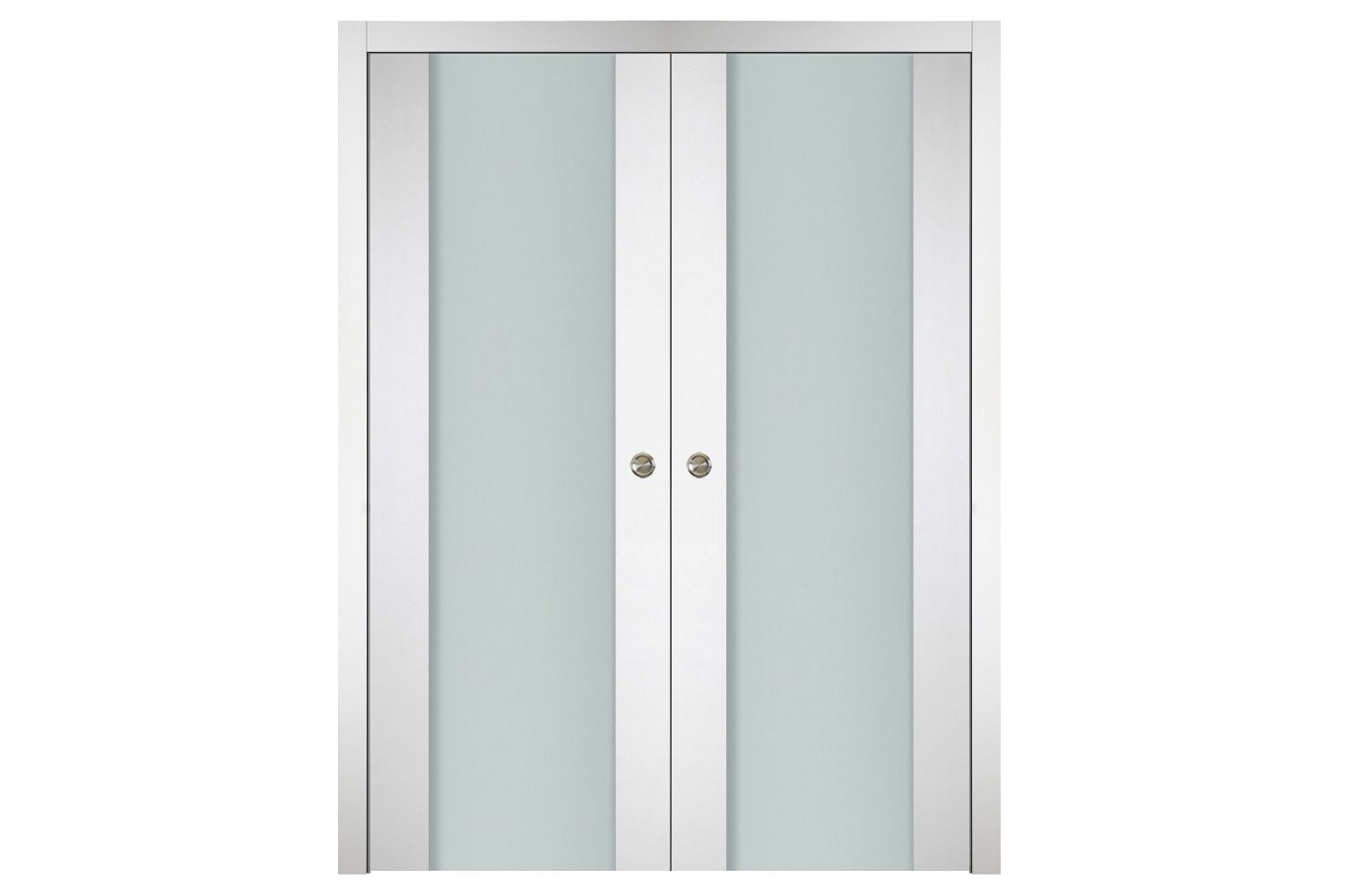 Nova Italia Vetro 01 Alaskan White Laminate Interior Door