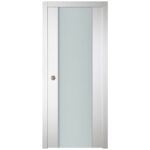 Nova Italia Vetro 01 Alaskan White Laminate Interior Door