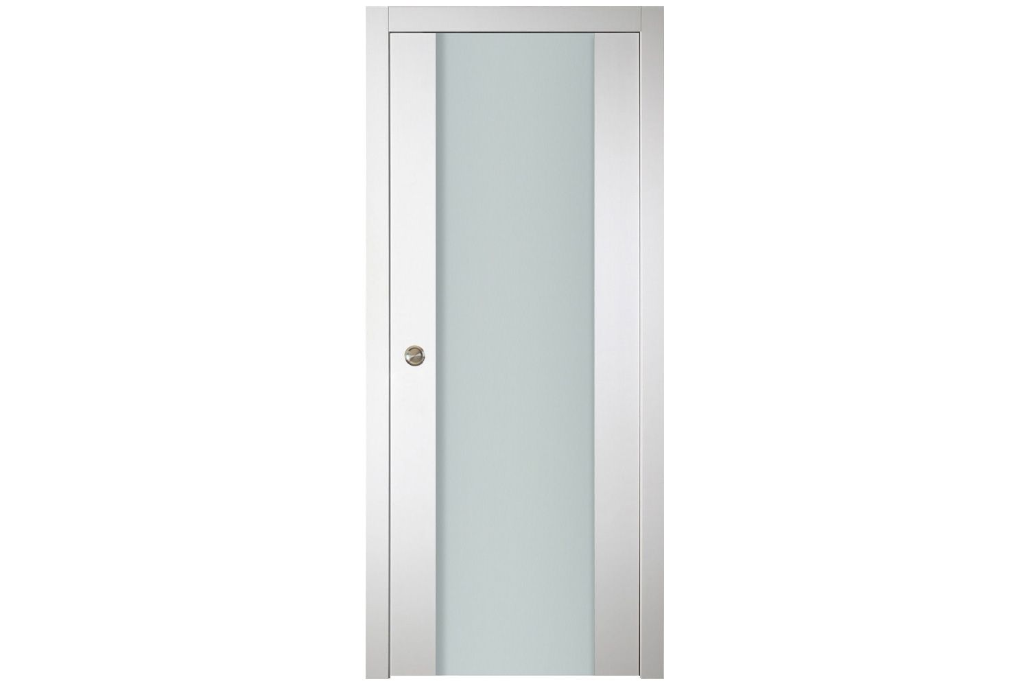 Nova Italia Vetro 01 Alaskan White Laminate Interior Door