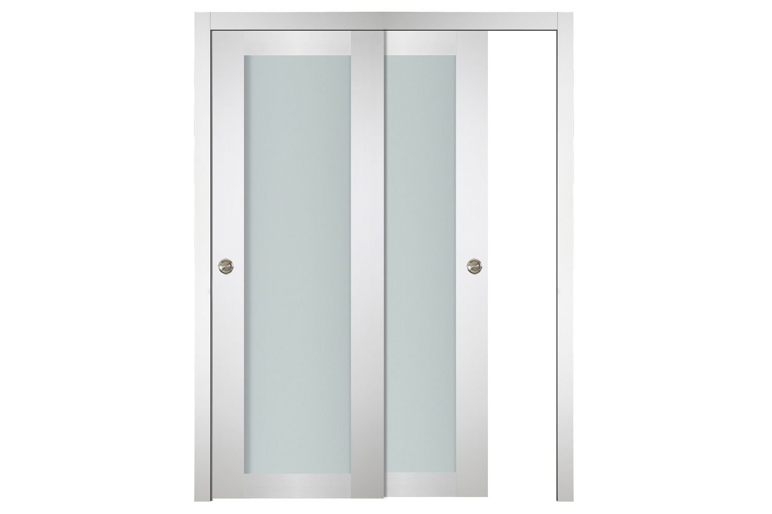 Nova Italia Vetro 1 Lite Alaskan White Laminate Interior Door