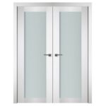 Nova Italia Vetro 1 Lite Alaskan White Laminate Interior Door