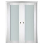 Nova Italia Vetro 1 Lite Alaskan White Laminate Interior Door