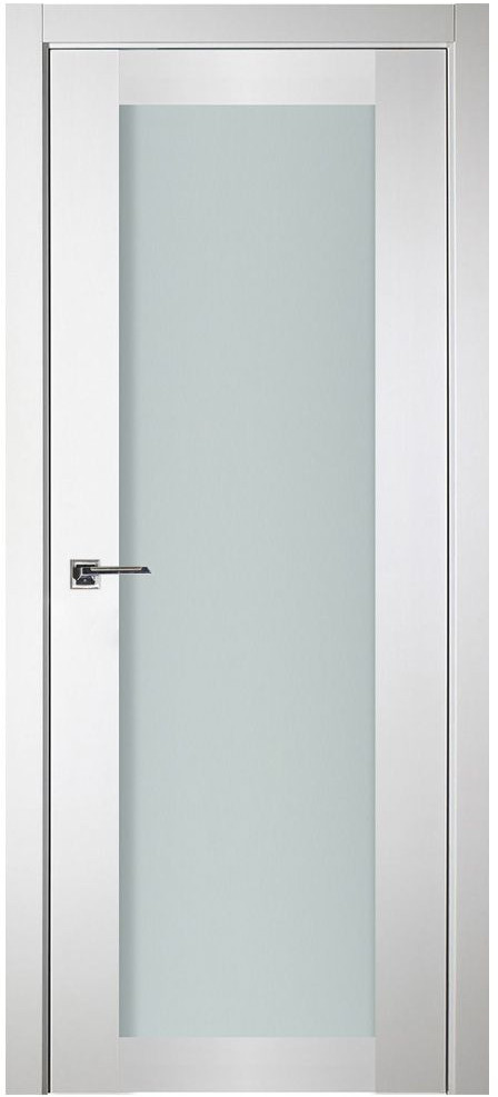 Nova Italia Vetro 1 Lite Alaskan White Laminate Interior Door