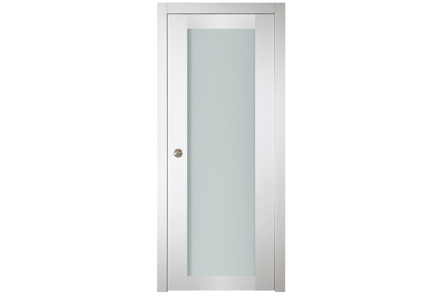 Nova Italia Vetro 1 Lite Alaskan White Laminate Interior Door