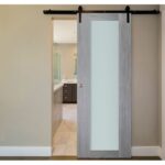 Nova Italia Vetro 1 Lite Light Grey Laminate Interior Door