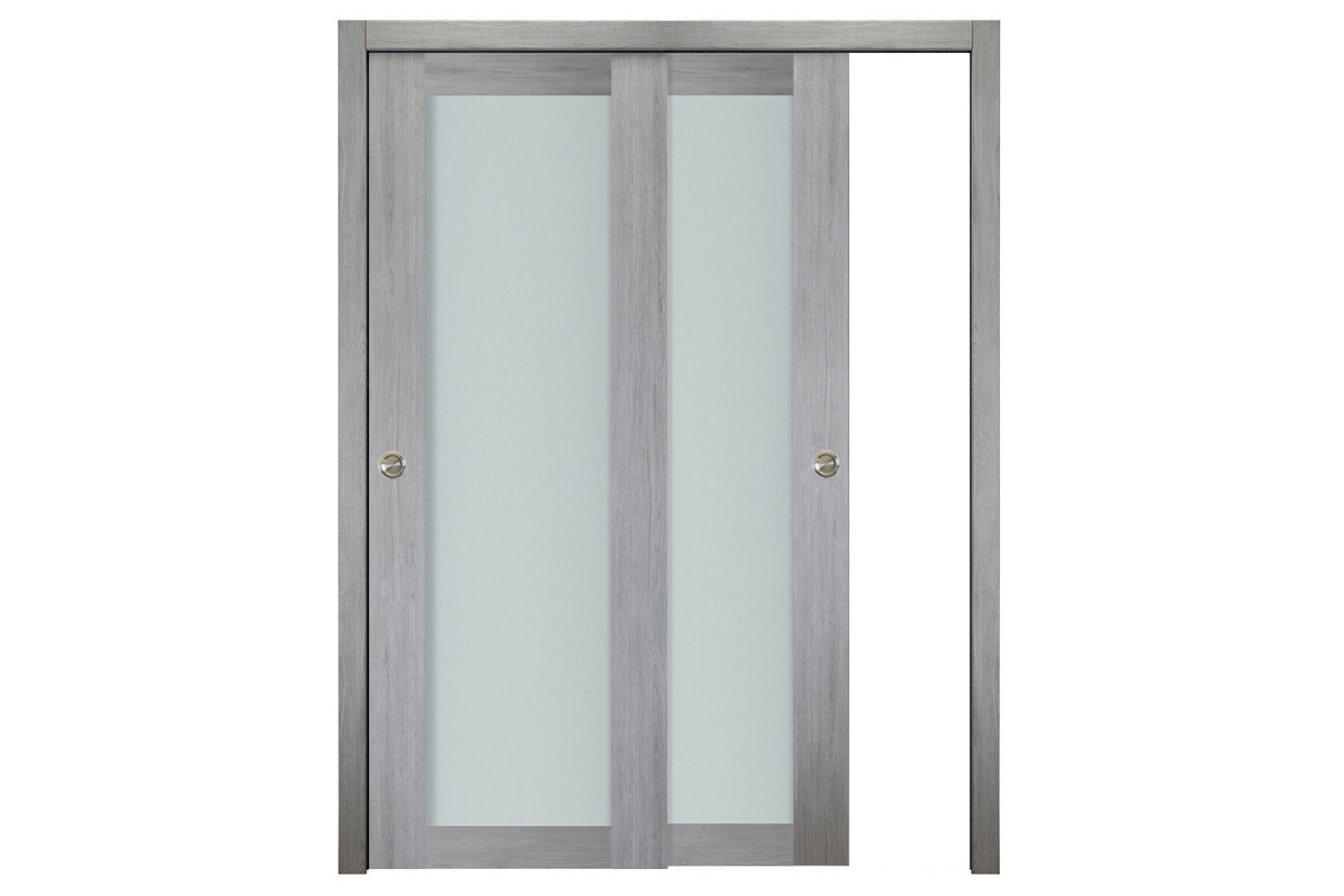 Nova Italia Vetro 1 Lite Light Grey Laminate Interior Door